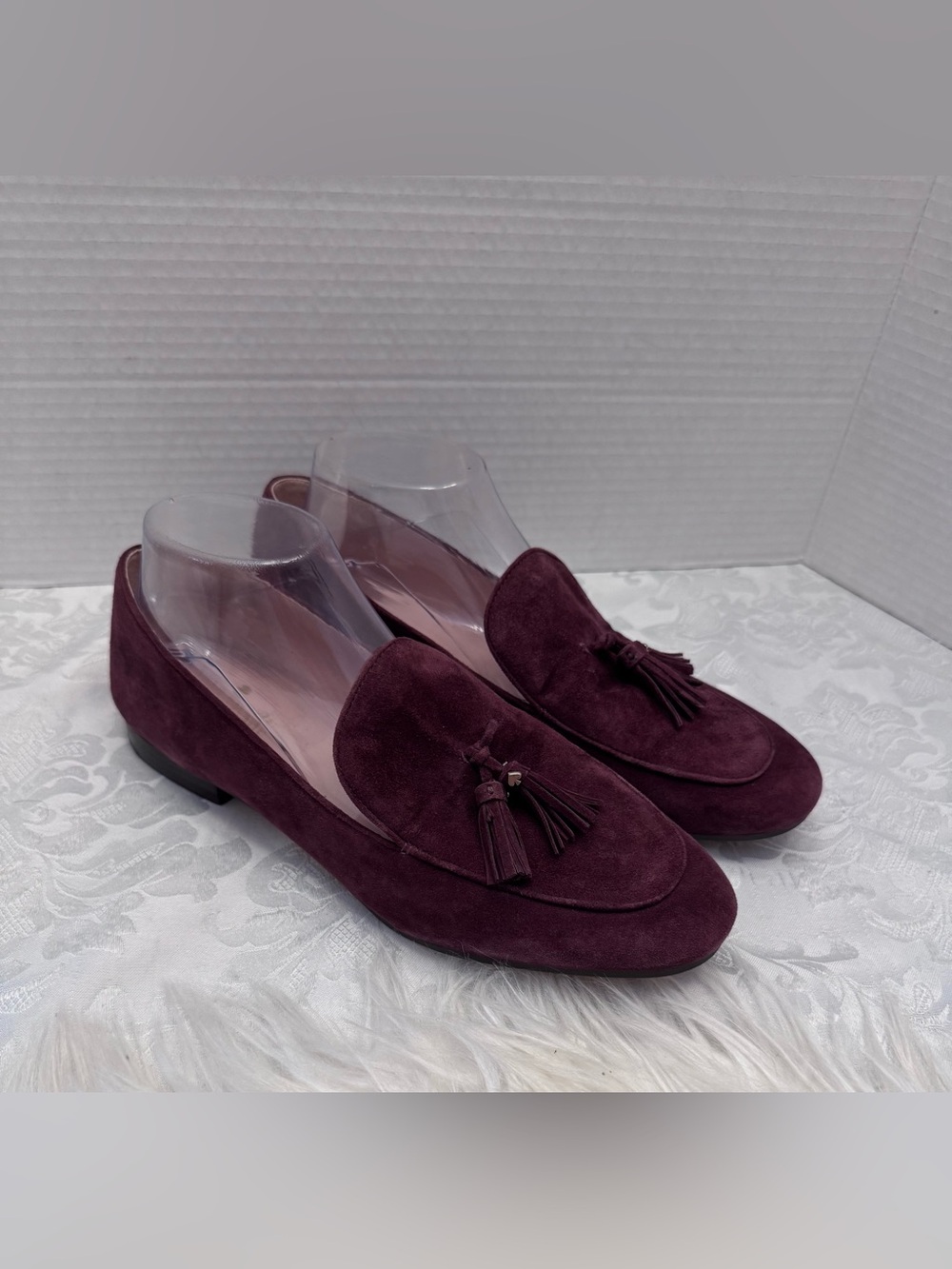 Kate Spade Crysta 9.5B Tasseled Loafer Flats Shoe Cherrywood‎ Preppy Feminine